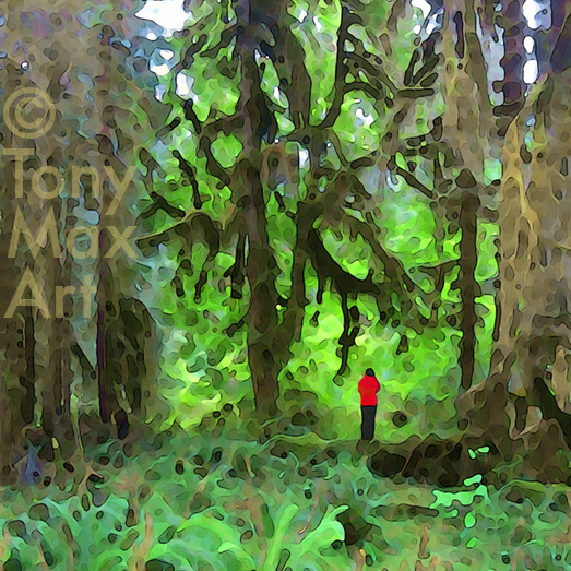 "Green Wood Forest" - fine art by artist Tony Max