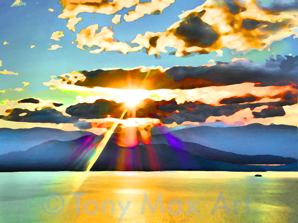 "Howe Sound From Arbutus Point" – BC art prints by Canada's best Howeartist Tony Max