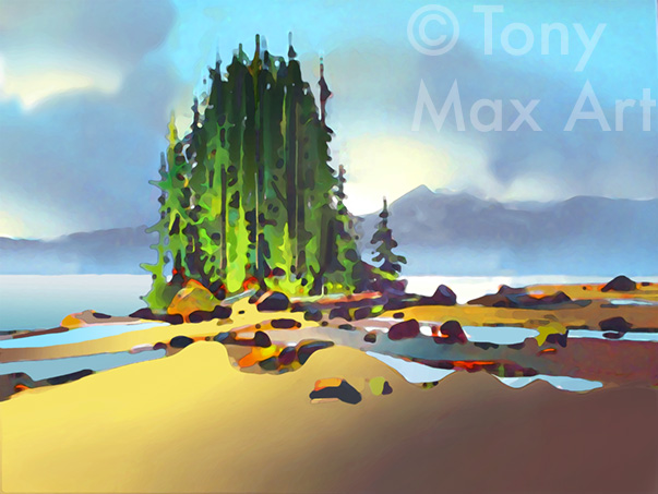 "Howe Sound – Variable Wether" – B. C. coastal art prints by Canadian landscape painter Tony Max