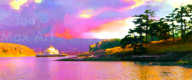 "Island Connector" – British Columbia art by Canadian painter Tony Max