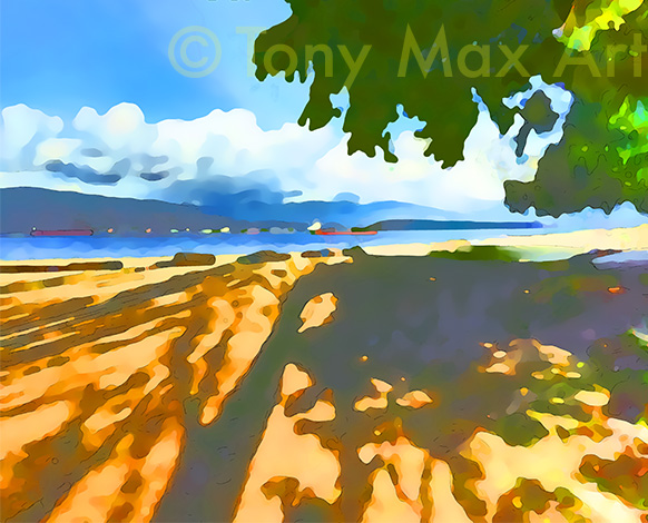 "Jericho – Afternoon Shade" – Fine art of Vancouver by painter Tony Max