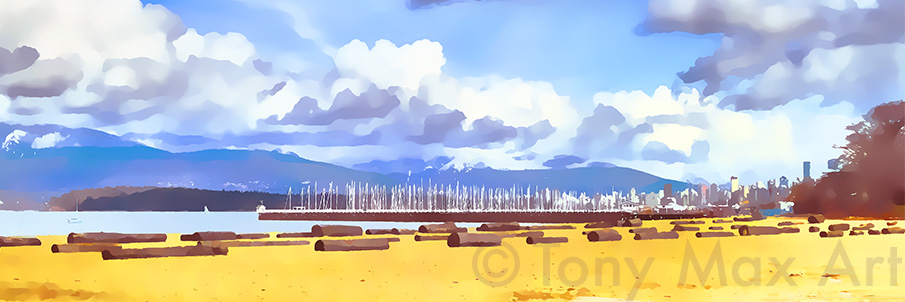 "Jericho – Golden Sand Panorama" – Vancouver art by painter Tony Max