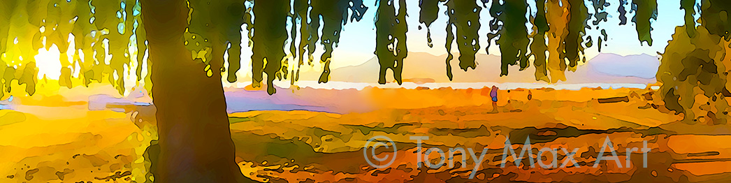 "Jericho Sunset – Panorama" - Vancouver, BC art by Tony Max artist