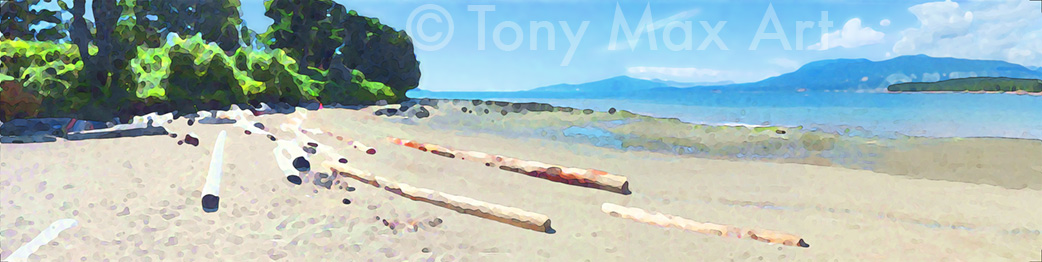 Kits Beach Afternoon - Lower Mainland art prints by artist Tony Max