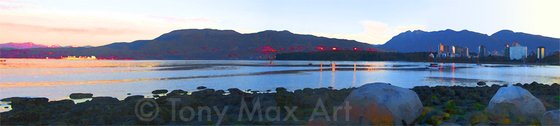 Kitsilano Dawn - Vancouver art prints by artist Tony Max