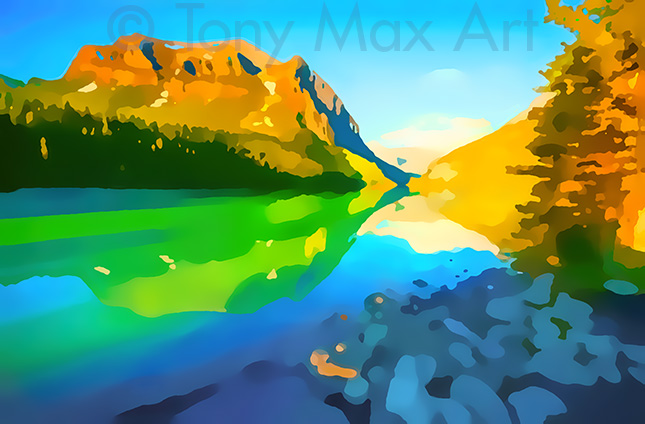 "Lake Louise 3" – Alberta art by painter artist Tony Max