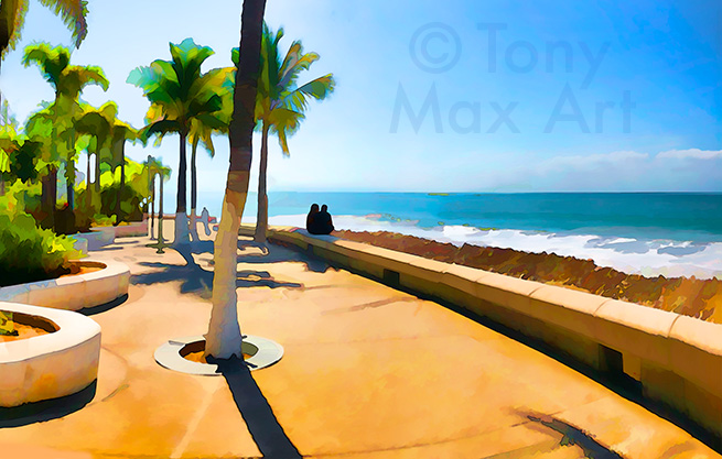 "Lazy Malecon Afternoon (Short)" – Mexico art prints by artist Tony Max