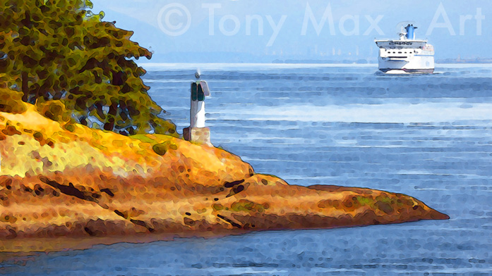 Leaving Vancouver" – British Columbia art by artist Tony Max