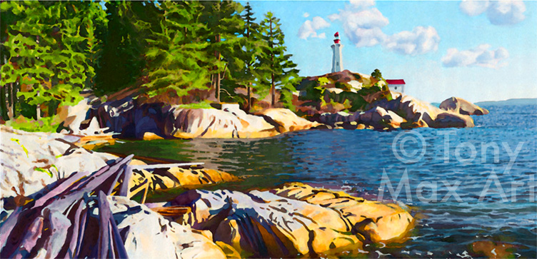 "Lighthouse Park" -  Vancouver art prints by artist Tony Max