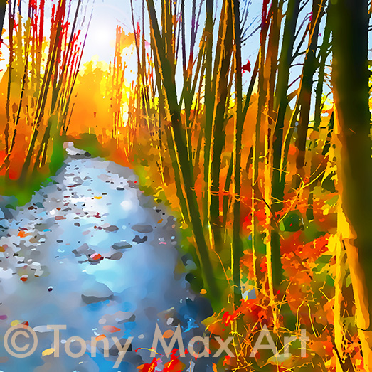 "Mosquito Creek Morning" – British Columbia art by painter Tony Max