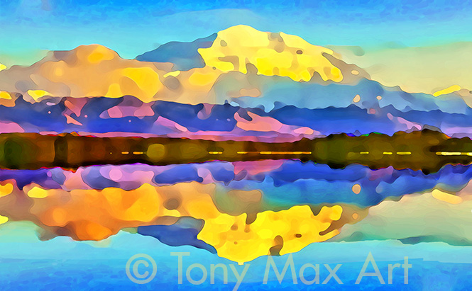"Mount Denali 1 -  Alaska art by painter Tony Max