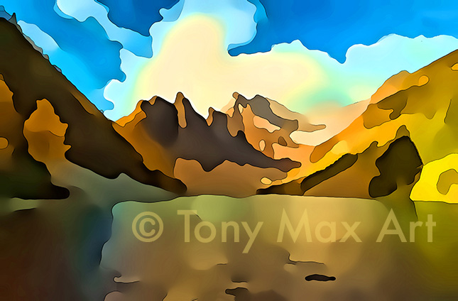 Mountain 106" – Canadian landscape paintings by artist Tony Max