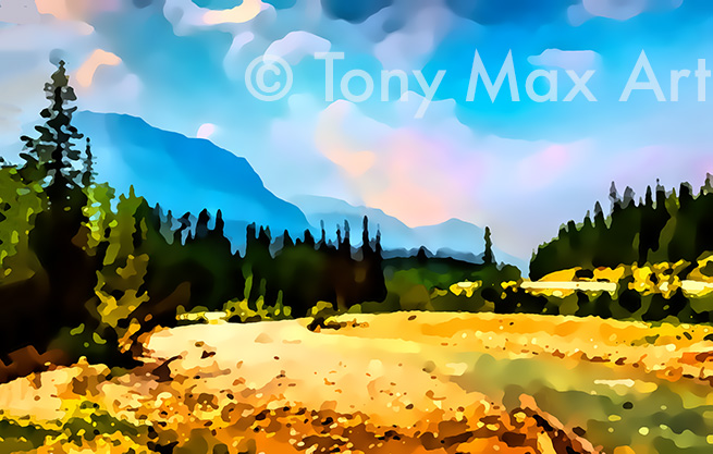 "Mountain 120"  - British Columbia landscape paintings by painter Tony Max