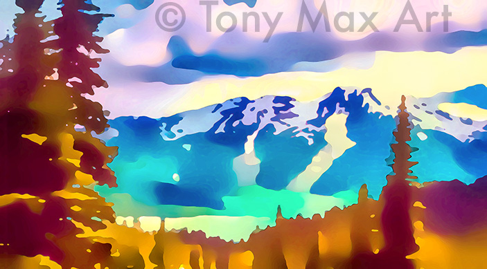 "Mountain 122" - British Columbia landscape art by artist Tony Max