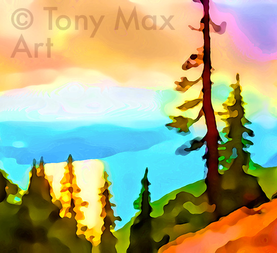 "Mountain 124 – Almost Square" – contemporary BC art by artist Tony Max