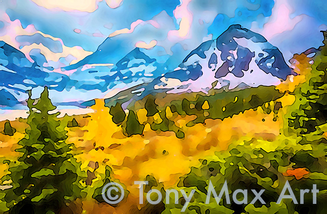 "Mountain 132" – contemporary Canadian landscape art by artist Tony Max