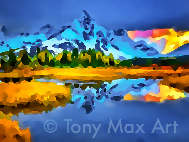 "Mountain 134" –  Rocky Mountains fine art by artist Tony Max