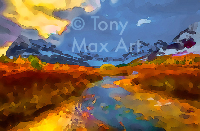 "Mountain 135" – modern Canadian landscape artists – Tony Max painter