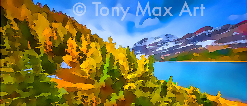 "Mountain 136" - B. C. art prints by Canadian painter Tony Max