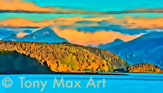 Mountain 145" – BC art by artist Tony Max