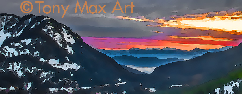 "Mountain 148" – Canadian mountain art by artist Tony Max