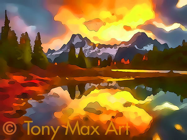 "Mountain 150" –  British Columbia fine art by artist Tony Max