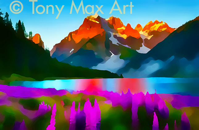 Mountain 151" – Canadian mountain paintings by artist Tony Max