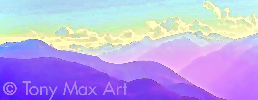 "Mountain 165" – Canadian mountain art by artist Tony Max