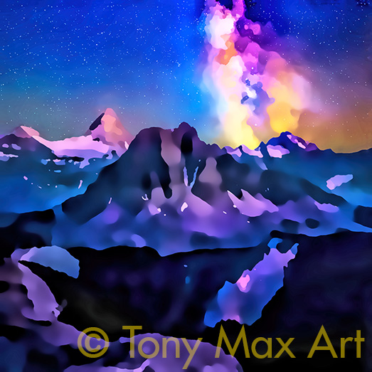 "Mountain 176" – Canadian mountain art by painter Tony Max