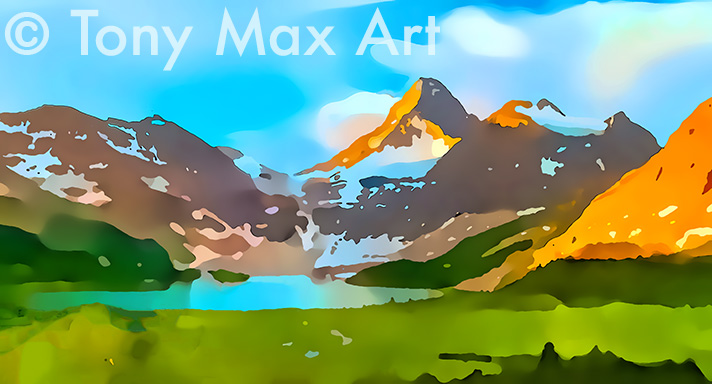 "Mountain 187" - Canadian mountain art by Tony Max painter