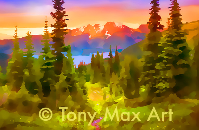"Mountain 188" – contemporary Canadian  landscape artist Tony Max