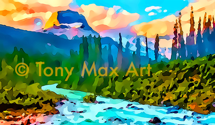 "Mountain 189" – Canadian wilderness art by artist Tony Max
