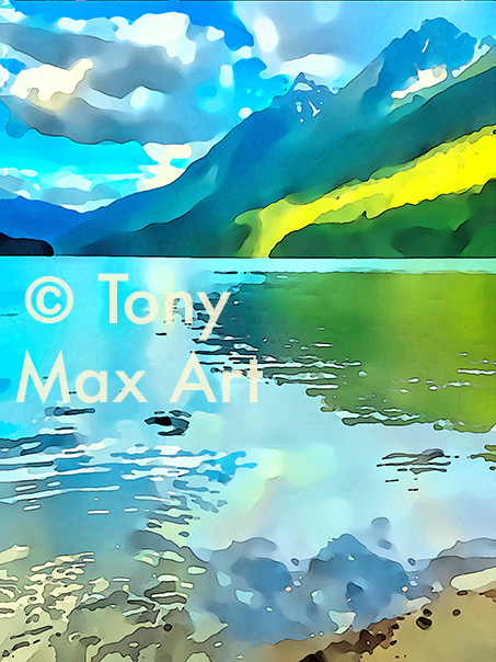 "Mountain 190" – B. C. mountain art by Tony Max – B. C.'s best artist