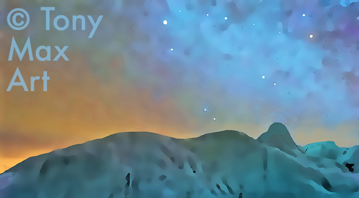 "Mountain 191" –  British Columbia landscape art by artist Tony Max
