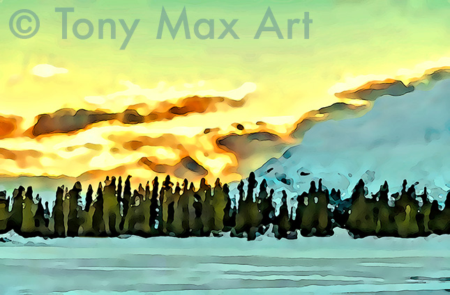 "Mountain-194" – Canadian mountain art by Tony Mac