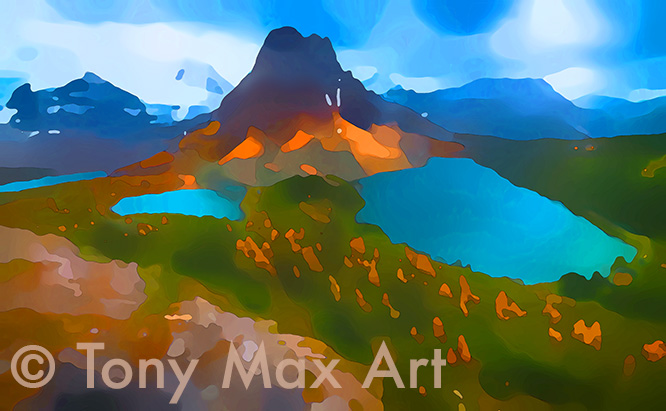 "Mountain 197" -  contemporary Canadian nature art by Tony Max