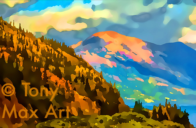"Mountain 199" – contemporary Canadian landscape paintings by artist Tony Max