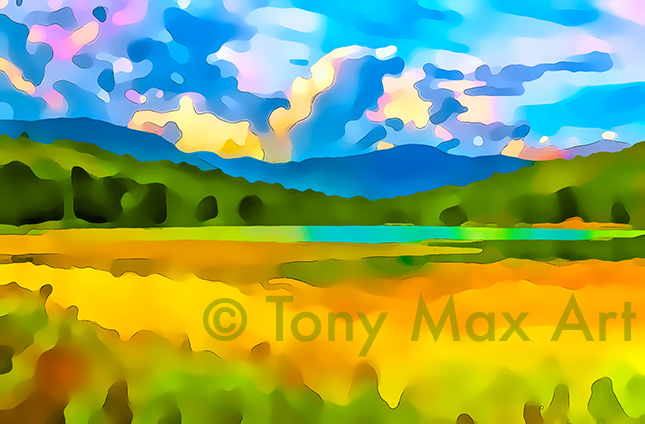 "Mountain 203" – contemporary British Columbia landscape paintings by artist Tony Max