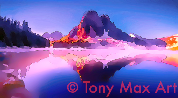 "Mountain 205" –  British Columbia landscape art by artist Tony Max
