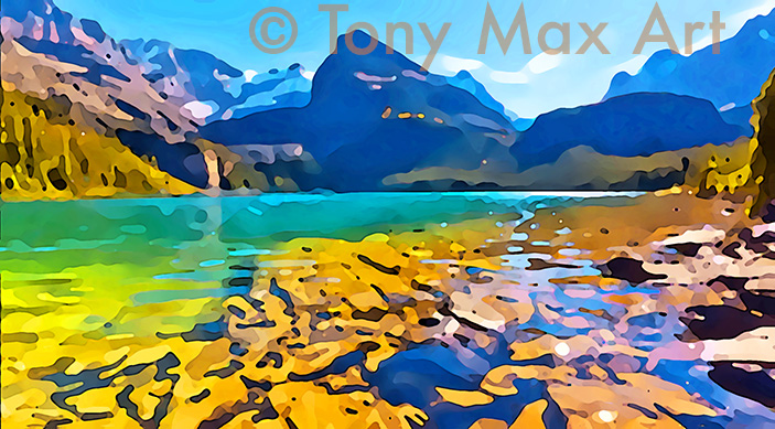 "Mountain 206" –  Yoho National Park, British Columbia landscape art by artist Tony Max