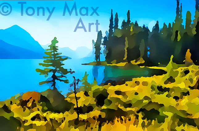 "Mountain 208" – contemporary, classic Canadian landscape paintings by artist Tony Max