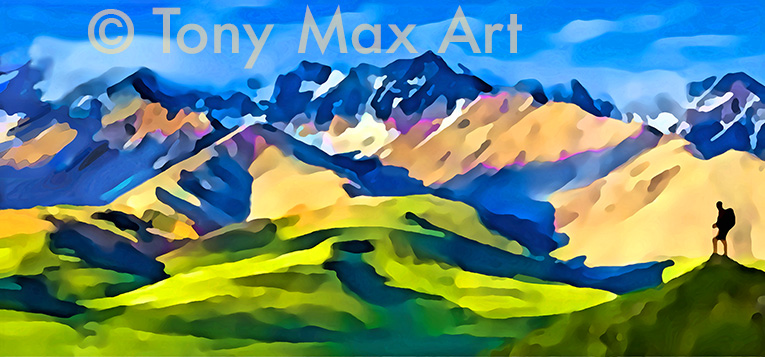 "Mountain 222" &ndash; BC mountain paintings by Tony Max artist