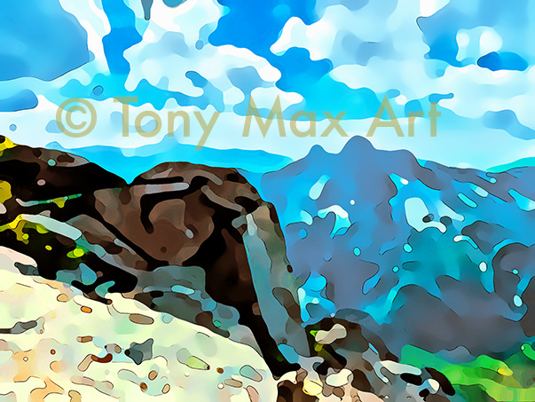 "Mountain 223" &ndash; British Columbia mountain art by Tony Max &ndash; B. C.'s best artist