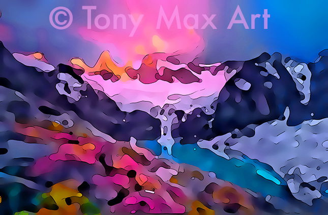 "Mountain 226" &ndash; contemporary Canadian landscape paintings by artist Tony Max
