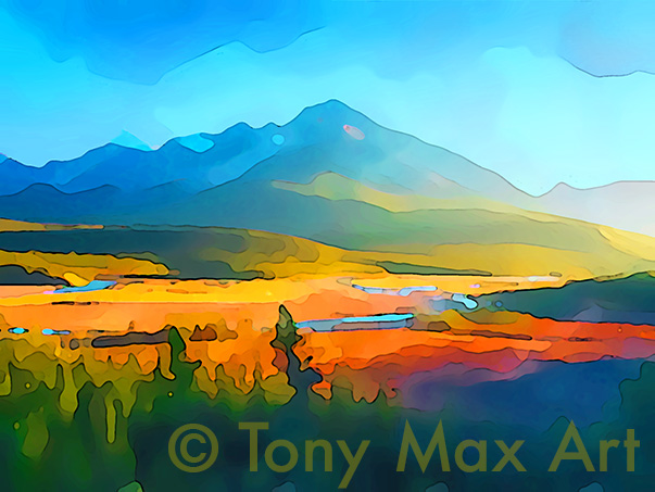 "Mountain 231" &ndash; Canadian mountain art by Tony Max &ndash; B. C.'s best artist