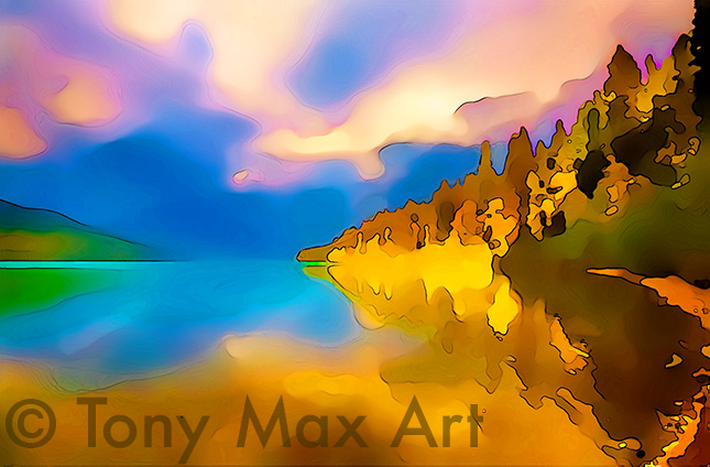 "Mountain 234" &ndash; contemporary Canadian landscape paintings by artist Tony Ma9