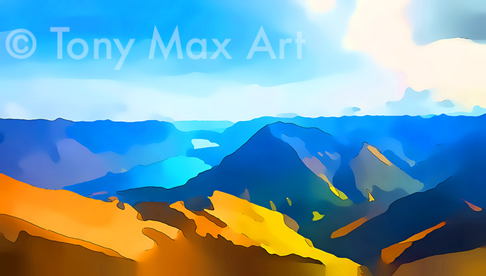"Mountain 89" – BC fine art paintings by Canadian painter Tony Max