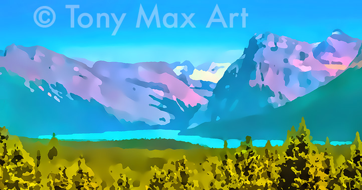 Mountain 90" – Tony Max artist art of British Columbia