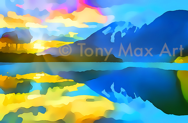 "Mountain 97" – Canadian mountain paintings by painter Tony Max