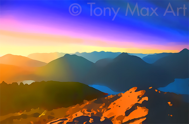 "Mountain Grandeur 9" - Sunshine Coast art by artist Tony Max